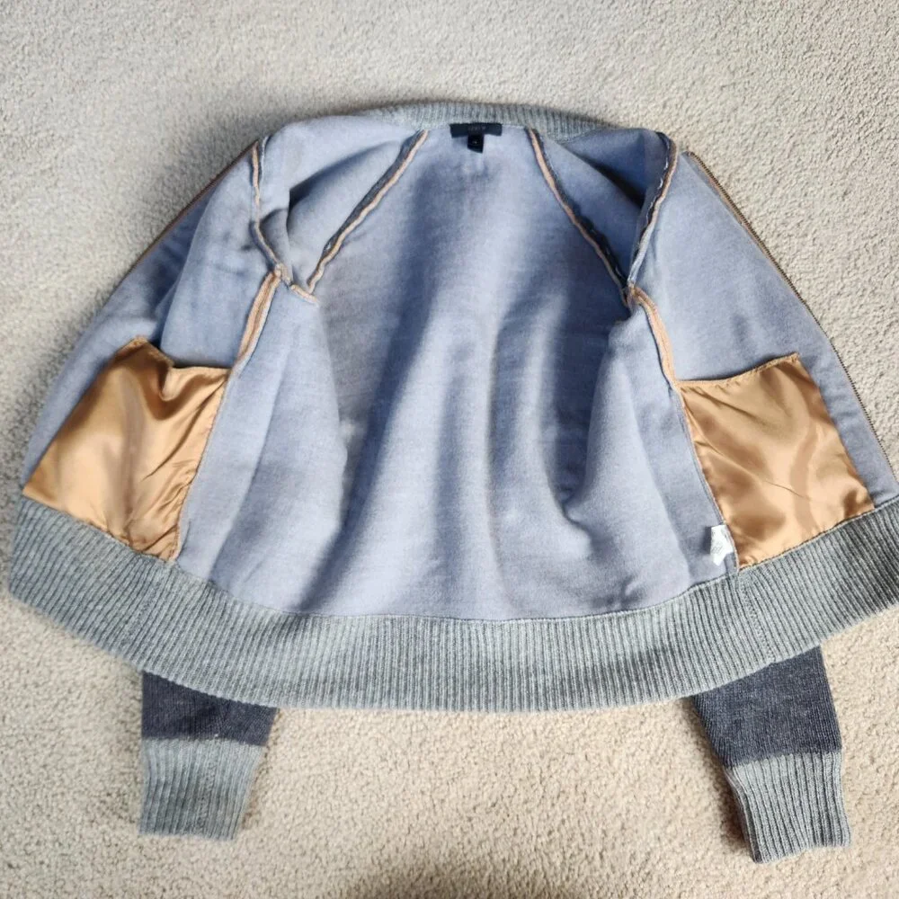 NWOT J. Crew 100% Bonded Wool Varsity Jacket